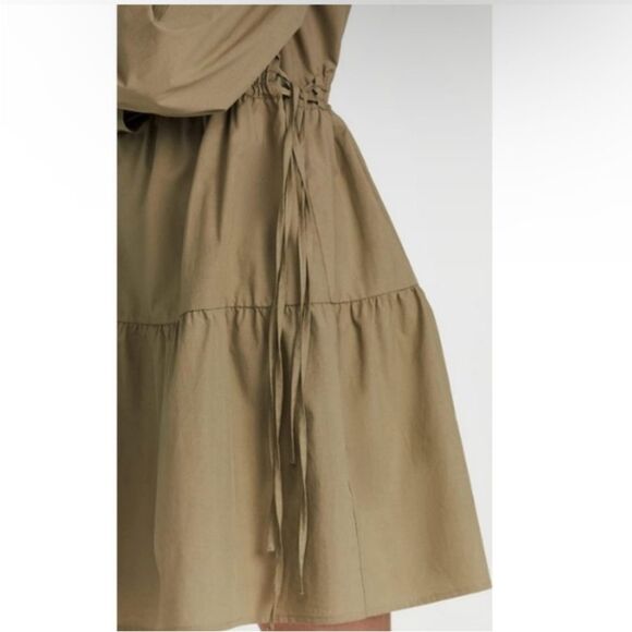 Rails Ivy Mini Moss Green Tie Waist Tiered Dress Women's Size Small - Picture 5 of 14